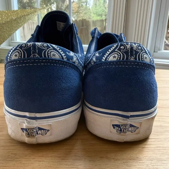Vans Old Skool Navy Bandana Skull Print Sneakers | Men’s Size 13 - Picture 5 of 10